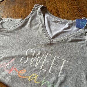 J.C. Penney - Sleep Chic V Neck Sleeveless pajama tank top Gray wmns M